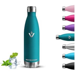 Grsta Borraccia Termica, Borraccia 500 ml, Senza BPA, Borraccie Bambini, Senza Perdite, Bottiglie Acciaio Inox, Mantiene Caldo per 12 Ore/Freddo 24 Ore, Bottiglie Metallo per Scuole, Uffici, Yoga, Campeggio