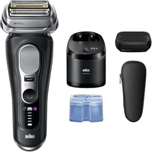 Braun Serie 9 PRO + Rasoio Elettrico Barba, Wet&Dry, 5+1 Lame Di Precisione Ultra Sottili, Regolabarba Uomo, Rasoio Barba, 60 Min, Testina ProComfort, Stazione SmartCare 6in1, Serie 9690cc, Nero