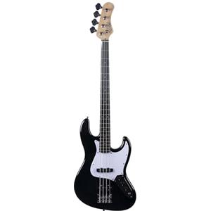 EKO GUITARS - Basso Elettrico JB‑100, 4 Corde, Corpo Pioppo, Manico Acero, Tastiera Laurel, 2 Pickup JB, 21 Tasti, Colore Nero