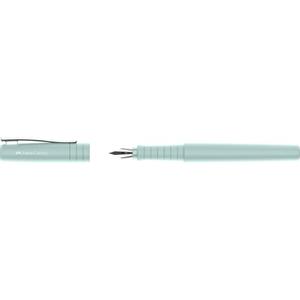 Faber-Castell 241010 Penna Stilografica Poly Pen, Fusto Blu Caraibico, Pennino Largo, Progettata in Plastica Riciclata Con Impugnatura Ergonomica, Scrittura Fluida, Ideale Per Studenti