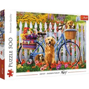Trefl - Avventura per Cani - Puzzle 500 Elementi - Puzzle di Animali, Cani, Fai Da Te, Intrattenimento Creativo, Divertimento, Puzzle Classico per Adulti e Bambini dai 10 anni in su