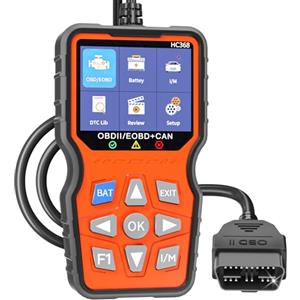 bakibo OBD2 Auto Diagnostica, Diagnosi Auto Professionale in Italiano Lettura Errori Motore Scanner Diagnosi Completa della Batteria EOBD per VW, Audi e Tutti i Veicoli OBD 2 dal 2003 in Poi, Nero