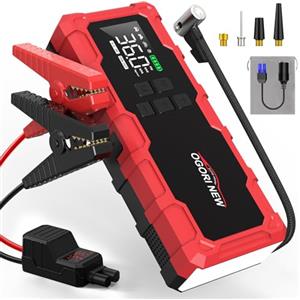 OGORI NEW Avviatore Batteria con Compressore 150PSI,7000A Booster Avviamento Auto,Starter Batteria Auto con Torcia, Ricarica USB (8.0L Diesel/10.0L Benzina)