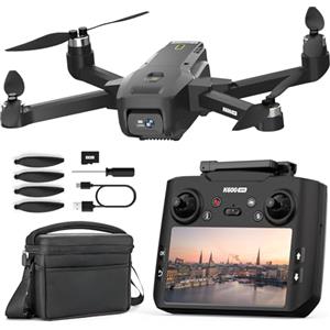 suangrc K600GPS Drone con Fotocamera 1080P, Schermo FPV 4,5", Ritorno Automatico a Casa, Seguimi, Motore Brushless, Quadricottero RC Pieghevole per Adulti, Bambini e Principianti, Autonomia di Volo 22 Minuti