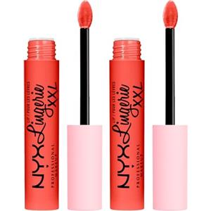 NYX Professional Makeup Lip Lingerie XXL Rossetto Liquido Matte 06 Peach Flirt No Transfer Formula Vegana Lunga Tenuta - 2 Rossetti