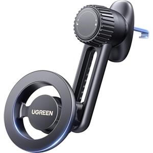 UGREEN Supporto Telefono Auto Magsafe, Porta Cellulare Macchina Magnetico Altezza Regolabile, per Bocchette di Aerazione Compatibile con iPhone 16 15 14 13 Pro Max, Galaxy S24 A14, Redmi, ecc
