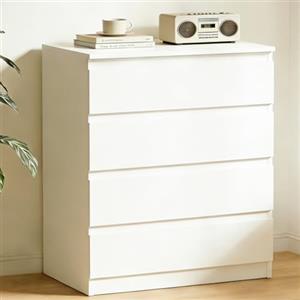 YOUDENOVA Comò con 4 cassetti, Bianco Legno Comò per Camera da letto Ingresso Soggiorno, Cassettiera Profondità 40 cm, Comò Larghezza 70 cm, Mobile Moderno, 70 x 40 x 95 cm