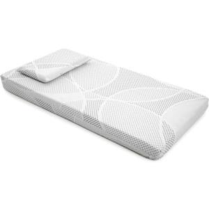 DOLCI SOGNI Materasso Lettino 60x125 cm Spessore 16 cm, OEKO-TEX® e CertiPUR™ Materasso Culla Bambino per Lettino Neonati, Fodera Sfoderabile, Materasso Lettino Neonato con Cuscino 30x50x4 cm