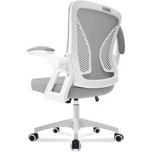 Milacyee Sedia da Ufficio con Supporto Lombare, Sedia Ufficio Ergonomica con Braccioli Regolabili in Rete Traspirante, Altezza Regolabile con 360°Ruote Girevoli (Grigio)