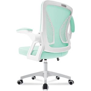 Milacyee Sedia da Ufficio con Supporto Lombare, Sedia Ufficio Ergonomica con Braccioli Regolabili in Rete Traspirante, Altezza Regolabile con 360°Ruote Girevoli (Verde)