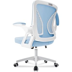 Milacyee Sedia da Ufficio con Supporto Lombare, Sedia Ufficio Ergonomica con Braccioli Regolabili in Rete Traspirante, Altezza Regolabile con 360°Ruote Girevoli (Blu)