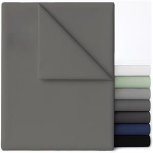 Dreamzie Lenzuolo Matrimoniale Sopra Antracite 230x270 - Microfibra Spazzolata Morbida per letto 140x200/150x200 - Certificato Oeko-Tex