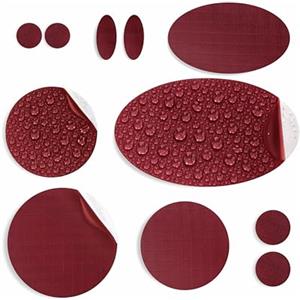 aZengear Toppe di riparazione (30+ colori) per piumini, giacche imbottite, tende, scarpe e tappezzeria, autoadesive, impermeabili, resistenti a strappi, freddo e calore (11 pezzi, borgogna)