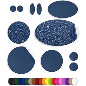 aZengear Toppe di riparazione (30+ colori) per piumini, giacche imbottite, tende, scarpe e tappezzeria, autoadesive, impermeabili, resistenti a strappi (11 pezzi, marina oscura)