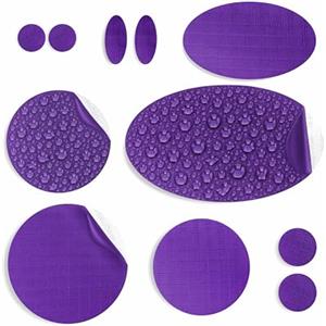 aZengear Toppe di riparazione (30+ colori) per piumini, giacche imbottite, tende, scarpe e tappezzeria, autoadesive, impermeabili, resistenti a strappi, freddo e calore (11 pezzi, viola)