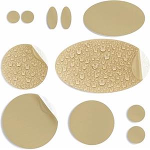 aZengear Toppe di riparazione (30+ colori) per piumini, giacche imbottite, tende, scarpe e tappezzeria, autoadesive, impermeabili, resistenti a strappi, freddo e calore (11 pezzi, beige)