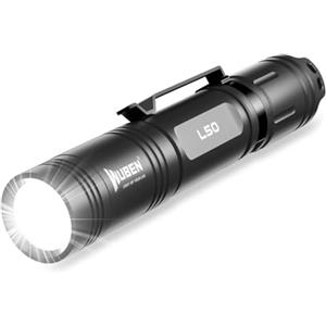 WUBEN L50 Torcia LED Ricaricabile, 1200 Lumen Torcia LED Potente Professionale, Torcia Tattica IP68 Impermeabile 5 Modalità, Tascabili Portatili Torch