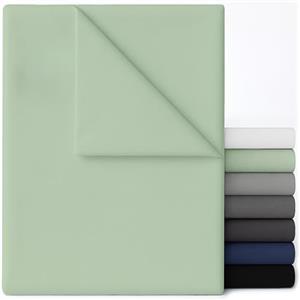 Dreamzie Lenzuolo Matrimoniale Sopra Verde chiaro 230x270 - Microfibra Spazzolata Morbida per letto 140x200/150x200 - Certificato Oeko-Tex