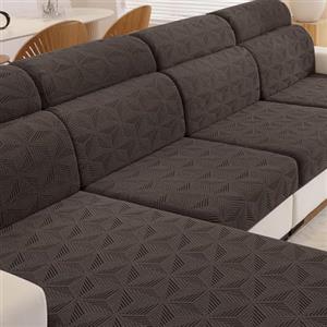 Ystyle Copricuscini Divano Elasticizzato, Copri Cuscini Per Divano, Copridivano Cuscini Separati, Copri Seduta Divano Universale, Sofa Seat Cover, Coprisedile Divano (1 Posto*2, Marrone)