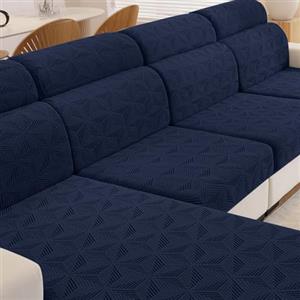 Ystyle Copricuscini Divano Elasticizzato, Copri Cuscini Per Divano, Copridivano Cuscini Separati, Copri Seduta Divano Universale, Sofa Seat Cover, Coprisedile Divano (1 Posto, Blu Scuro)