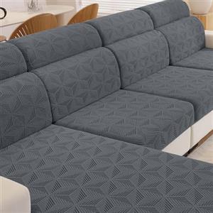 Ystyle Copricuscini Divano Elasticizzato, Copri Cuscini Per Divano, Copridivano Cuscini Separati, Copri Seduta Divano Universale, Sofa Seat Cover, Coprisedile Divano (1 Posto, Grigio Chiaro)