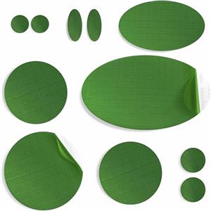 aZengear Toppe di riparazione (30+ colori) per piumini, giacche imbottite, tende, scarpe e tappezzeria, autoadesive, impermeabili, resistenti a strappi (11 pezzi, verde freddo)