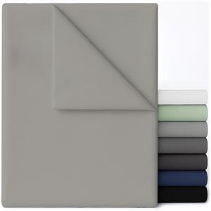 Dreamzie Lenzuolo Matrimoniale Sopra Grigio 220x270 - Microfibra Spazzolata Morbida per letto 120x200/140x190 - Certificato Oeko-Tex