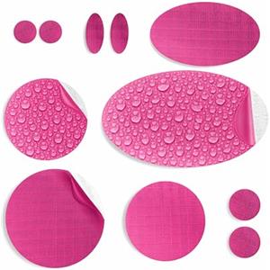 aZengear Toppe di riparazione (30+ colori) per piumini, giacche imbottite, tende, scarpe e tappezzeria, autoadesive, impermeabili, resistenti a strappi (11 pezzi, rosa scuro)