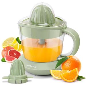 Aigostar Henry Spremiagrumi Elettrico 40 W, 700ml con Beccuccio Antigoccia, 2 Coni Intercambiabili, Doppia Rotazione