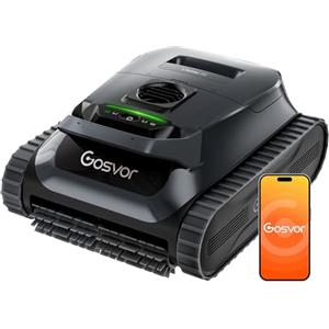 Gosvor (Nuovo 2026) Gosvor Robot Piscina Pareti e Fondo, Doppia Filtrazione, Navigazione Intelligente, 5 Modalità, APP, 200 min Autonomia, Linea Acqua, Parcheggio Auto, Aspirapolvere per Piscina fino a 200㎡