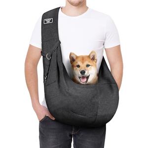 AUYAO Borsa da Viaggio per Cani, Regolabile Borsa da Trasporto per Cani Piccoli, Trasportino da Passeggio per Cane con Tasche, Marsupio per Cane/Gatto Fino a 7.5 kg, per Passeggiata e all'Aria Aperta