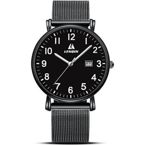 LN LENQIN Orologio Da Uomo In Acciaio Inossidabile Orologi Da Uomo Orologi Da Polso Al Quarzo Analogici 30m Impermeabile Orologio Casual Alla Moda Per