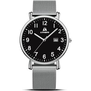 LN LENQIN Orologio Da Uomo In Acciaio Inossidabile Orologi Da Uomo Orologi Da Polso Al Quarzo Analogici 30m Impermeabile Orologio Casual Alla Moda Per