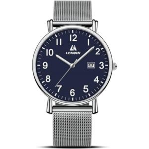 LN LENQIN Orologio Da Uomo In Acciaio Inossidabile Orologi Da Uomo Orologi Da Polso Al Quarzo Analogici 30m Impermeabile Orologio Casual Alla Moda Per