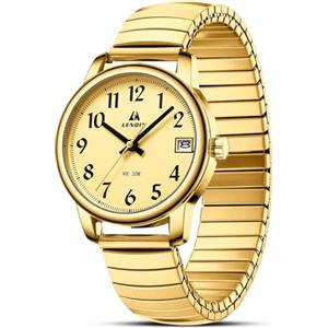 LN LENQIN Orologio da donna Orologi da donna in acciaio inossidabile Orologi impermeabili per donna Orologio da polso analogico al quarzo Cinturino espandibile