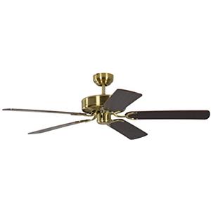 Pepeo Gmbh Ventilatore da Soffitto Potkuri, Ottone Satinato / Mogano, 132 Cm