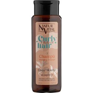 NaturVital Shampoo Curly per capelli ricci, ondulati o testurizzati, con cocco e karité senza solfati e parabeni, 280 ml