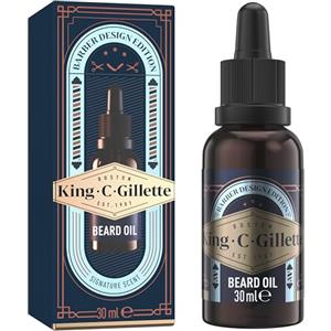 King C. Gillette King C Gillette Olio Barba Uomo Con Oli Di Argan, Avocado, Semi Di Macadamia E Mandorle Olio Da Barba Uomo Per Idratare E Ammorbidire, Beard Oil, 30ml