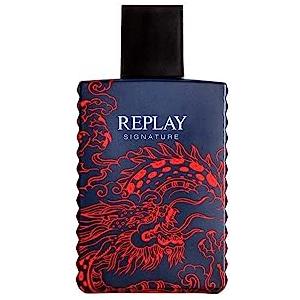 Replay - Signature Red Dragon For Man Eau De Toilette - Profumo Uomo dedicato a una personalità Audace e Misteriosa, Fragranza olfattiva Legnosa - Speziata. Flacone da 30 ML
