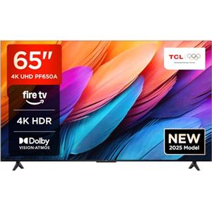 TCL 65PF650 - TV 65 pollici 4K Ultra HD, Smart LED con HDR e Fire TV (Dolby Vision, Dolby Atmos, DTS, HDR 10, Alexa integrato, Airplay2, Miracast)