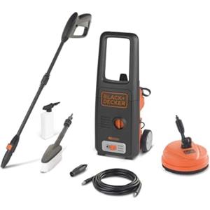 BLACK+DECKER Idropulitrice ad Alta Pressione BXPW1500PE con Patio Cleaner e Spazzola Fissa (1500 W, 120 bar, 390 l/h)