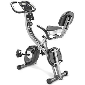 SPORTANA® Bici Elettrica EAGLE 4 4in1, Cyclette da Casa con Ergometro, App, Display LCD, Attrezzi Palestra Casa Pieghevole Regolabile in Altezza con Fasce Elastiche Fitness 16 Livelli Di Resistenza