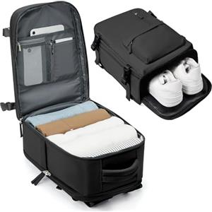 BJLFS Borse da Cabina per Ryanair 40×20×25 Bagaglio a Mano Easyjet Borsa Zaino da Viaggio, Zaino da trekking,Zaino Casual per laptop,Nero leggero