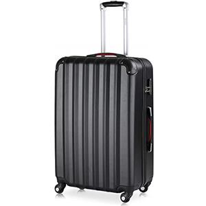 Monzana Valigia a Guscio Rigido XL Trolley Lucchetto 4 Ruote Bagaglio Manico Telescopico Alluminio