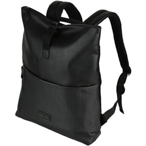 Police Zaino Uomo Nero Elegante, in PU, Da Lavoro, con Scomparto PC per Laptop fino a 17'', Viaggio, Università, 16 L