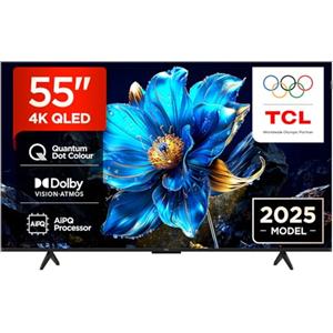 TCL 55P7K 55" QLED 4K HDR TV, Google TV, Smart TV (Dolby Vision & Atmos, Game Master, Motion clarity)