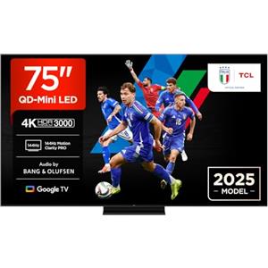 TCL 75Q7C 75" QLED TV 4K QD-Mini LED, HDR Premium 3000, Google TV (Dolby Vision IQ & Atmos, Pannello HVA, Refresh Rate 144Hz, Google Assistant Hands-Free, Apple AirPlay 2 & Alexa)