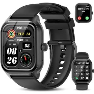 zaisia Smartwatch Uomo Donna con Chiamare/Rispondere, 2.01" Molteplici modalità Sportive Orologio Smartwatch con Contapassi/Sonno/Cardiofrequenzimetro, IP68 Orologio Intelligente per Andorid iOS