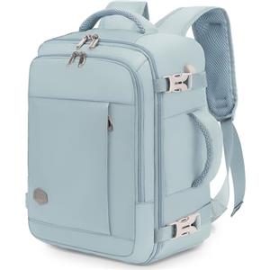 VANKEV Zaino Ryanair 40x20x25 Zaino da Viaggio Aereo Bagaglio a Mano Donna Uomo 20L per Voli Porta PC 14 Pollici per Scuola e Lavoro Trekking azzurro
