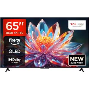 TCL 65T6C 65'' QLED TV 4K HDR, Fire TV (Dolby Vision e Atmos, HDR10+, Premi e Chiedi ad Alexa)